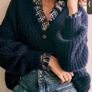 Sézane cardigan navy blue ladies medium